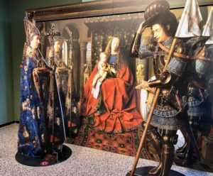 Historium de Bruges Belgique - reproduction du tableau La Vierge au chanoine Van der Paele de Jan Van Eyck