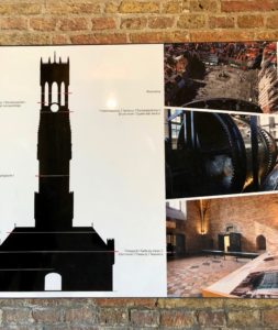 Beffroi de Bruges Belgique - coupe du monument à l'intérieur