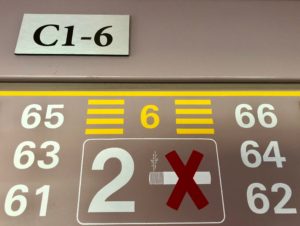 numéros sur cabine train - Train Hostel Bruxelles Belgique
