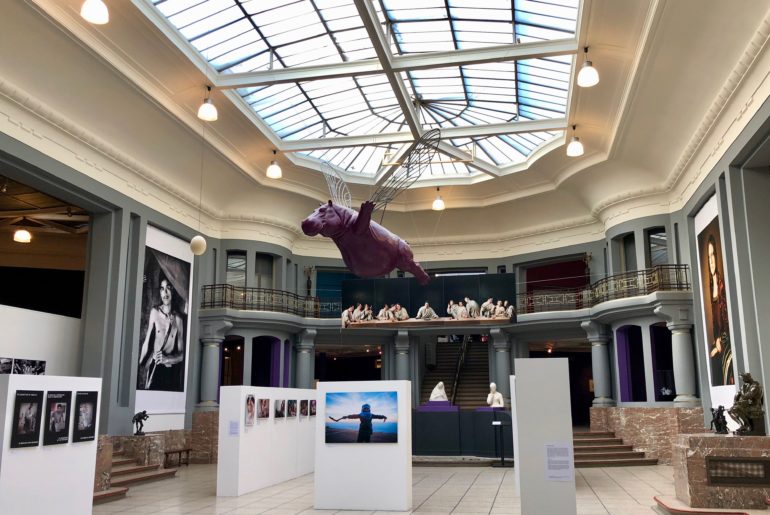 Atrium central du musée des Beaux-Arts de Tournai Belgique