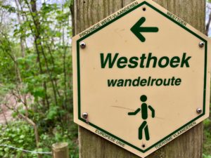 Panneau Westhoek réserve naturelle La Panne Belgique