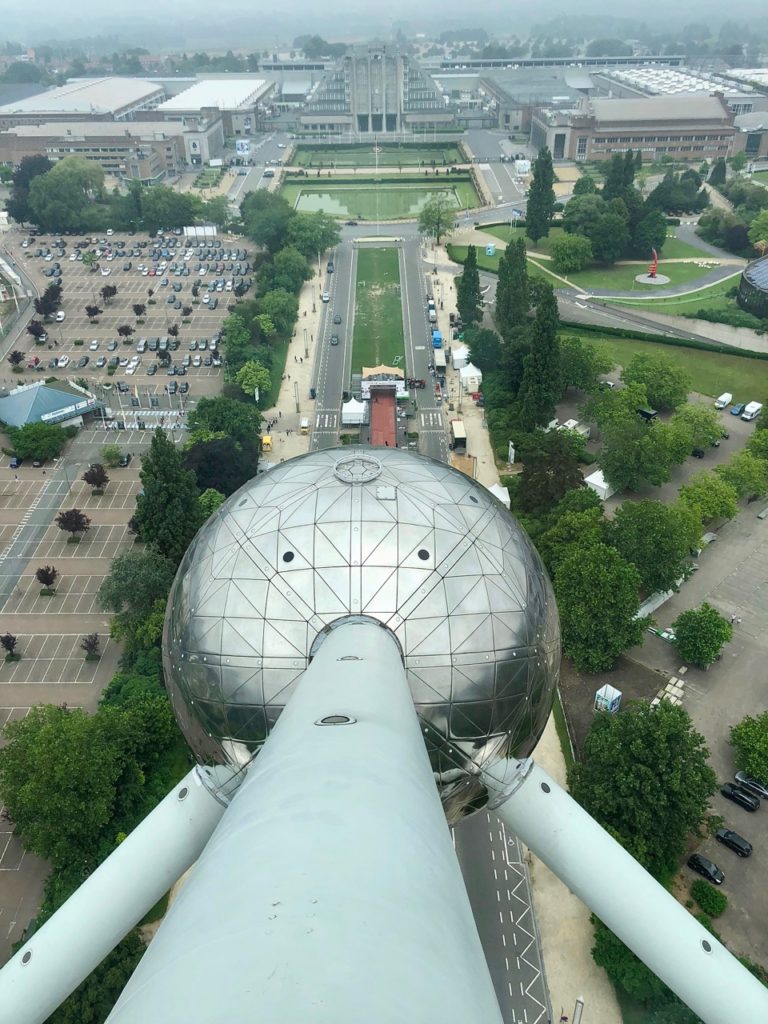 Bruxelles Atomium panorama vue sur sphère