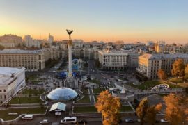 Ukraine Kiev vue place Independance