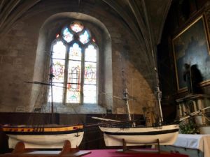 Balade Saint-Valery-sur-Somme église Saint-Martin intérieur bateaux