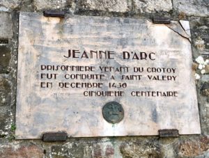 Balade Saint-Valery-sur-Somme panneau Jeanne d'Arc