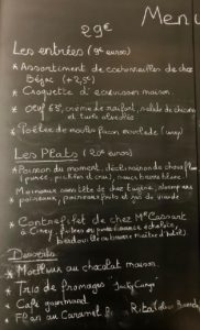 Mons Le Bistro de Jean-Phi menu