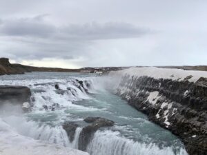 Islande cercle or chute Gullfoss vu près