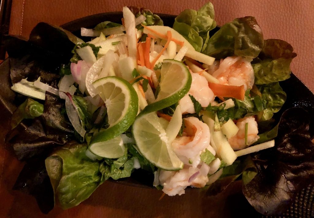 Dar-El-Siam-Mouscron-salade-crevettes-sauce-citron-vert-et-piment