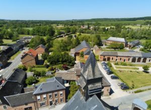 Liessies nord église vue au drone