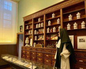 Hopital-Notre-Dame-a-la-Rose-Lessines-etageres-pharmacie