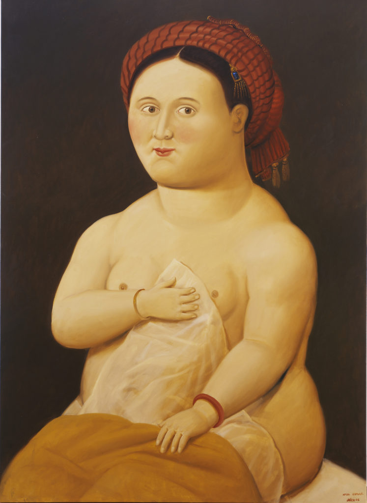 Fernando-Botero-La Fornarina- d-apres Raphael- 2008-collection-privee-expo-BAM-Mons