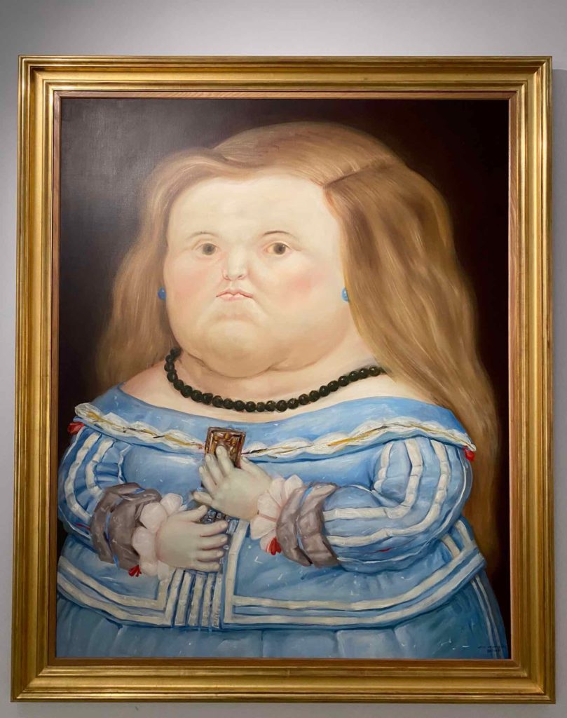 Fernando-Botero-d-Apres-Velazquez-La-Naine-Maria-Barbola-Les-Menines-1984-collection-privee-expo-BAM-Mons