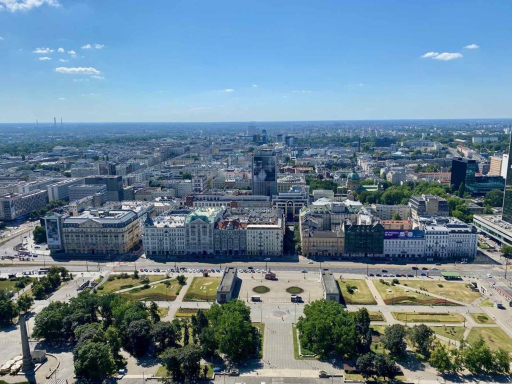 Pologne-Varsovie-Palais-de-la-Culture-et-de-la-Science-vue-trentieme-etage
