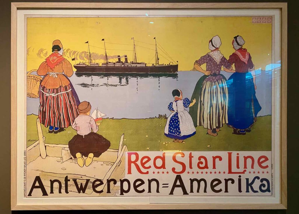Anvers-cinq-musees-Red-Star-Line-Museum-affiche-Antwerpen-Amerika