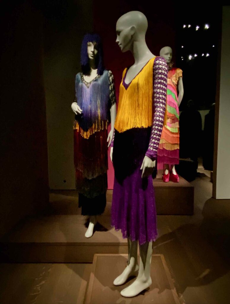 Robe en soie artificielle crochetée 1970-1980, Ann Salens