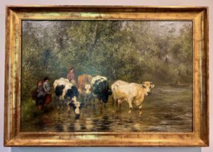 Vaches près du ruisseau, 1881, Xavier De Cock