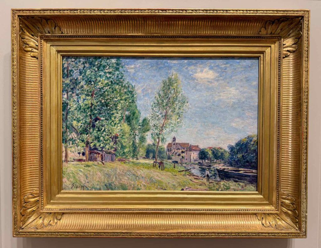 Beauvais MUDO Moret, le chantier naval à Matrat, Alfred Sisley, 1882, huile sur toile