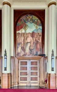 Charleroi-hotel-de-ville-salle-du-conseil-panneau-decoratif-Jos-de-Smedt