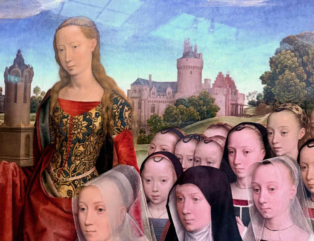 Triptyque Moreel, Hans Memling, détail