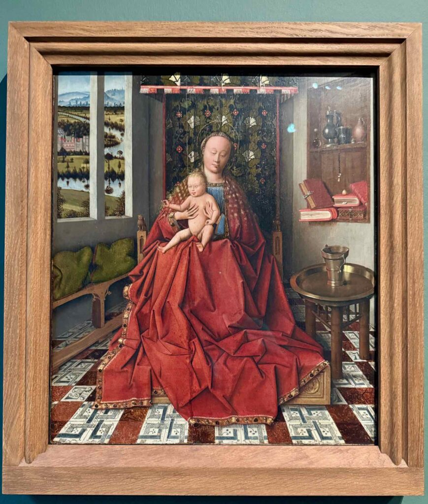 Vierge à l'Enfant dans un intérieur, Jan van Eyck, environ 1450