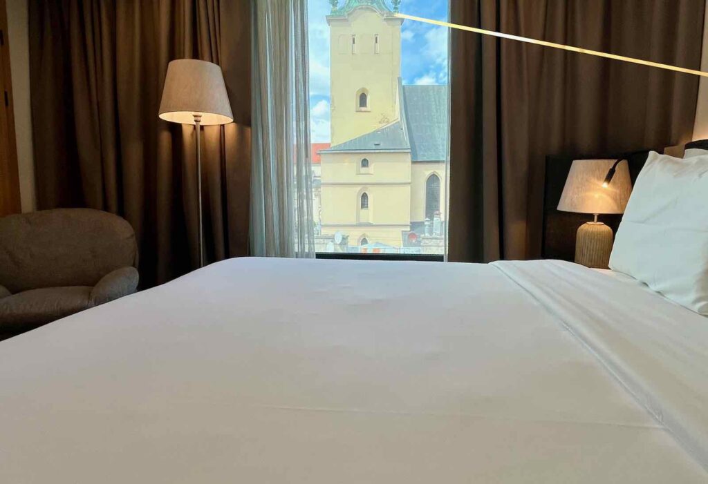 Chambre avec vue sur les monuments historiques de Lviv