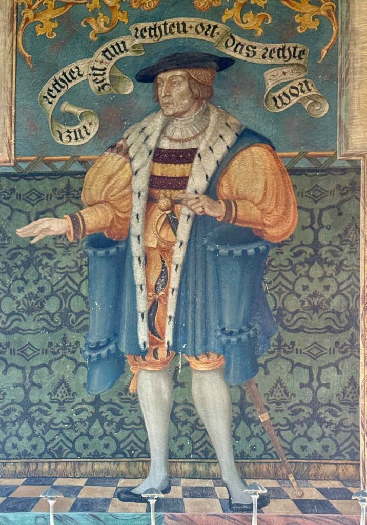 Tchequie-chateau-de-Bouzov-personnage-fresque