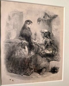 Eugénie de Motijo et la diseuse de bonne aventur, lithographie