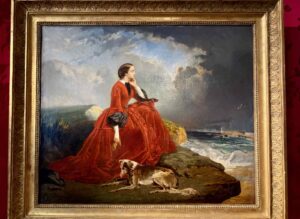 L'Impératrice Eugénie à Biarritz, 1858, huile sur toile, Émile Defonds