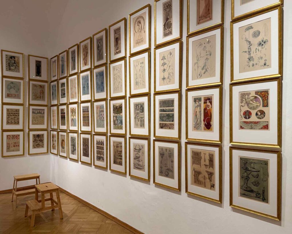 Prague-musee-Mucha-rue-Panska-palais-Kaunicky-mur-affiches
