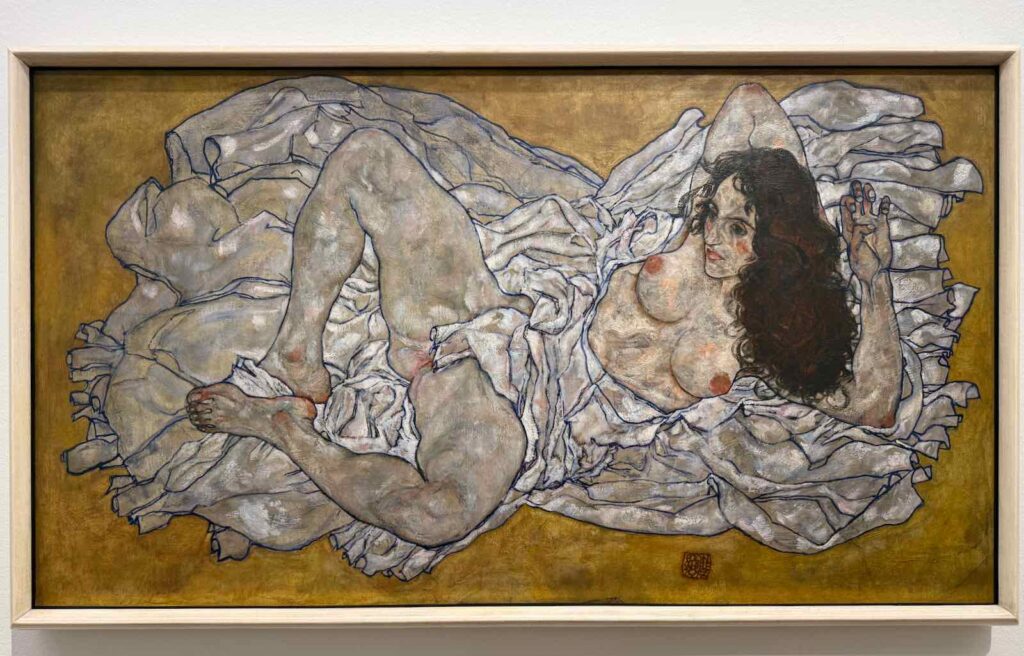Femme couchée, Egon Schiele, 1917