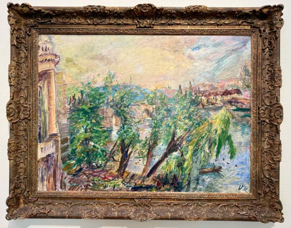 Prague, Vue depuis le monastère des chevaliers de la Croix avec une étoile rouge, Oskar Kokoschka, 1934