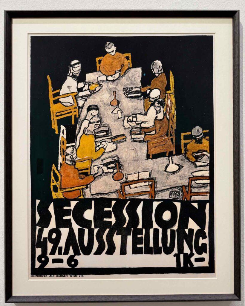 Table ronde, affiche pour la 49e Exposition Sécession à Vienne, Engon Schiele, 1918jpeg